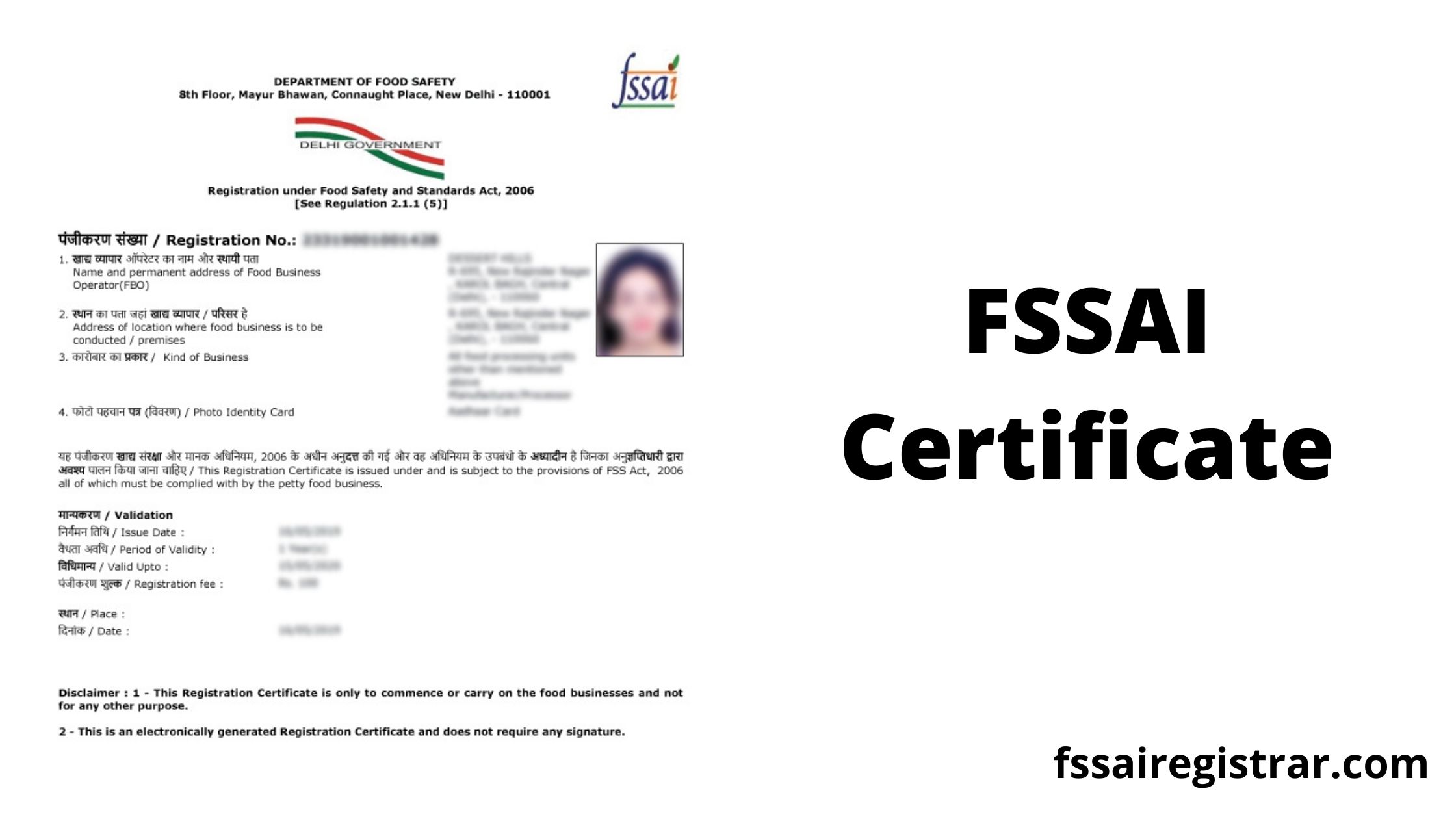 FSSAI Certificate FSSAI Apply Online FSSAI License Full Form